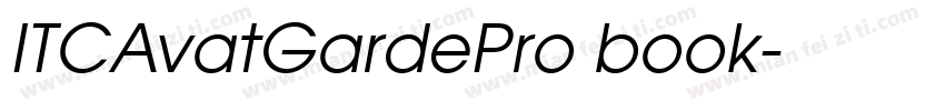 ITCAvatGardePro book字体转换
